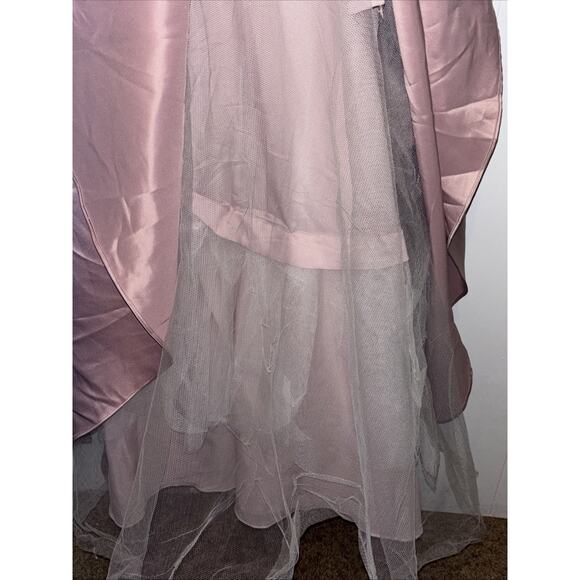 Dancing Queen, Formal Sz Sm Dusty Pink Lace And Rhinestone Bodice With Pockets - Picture 6 of 8